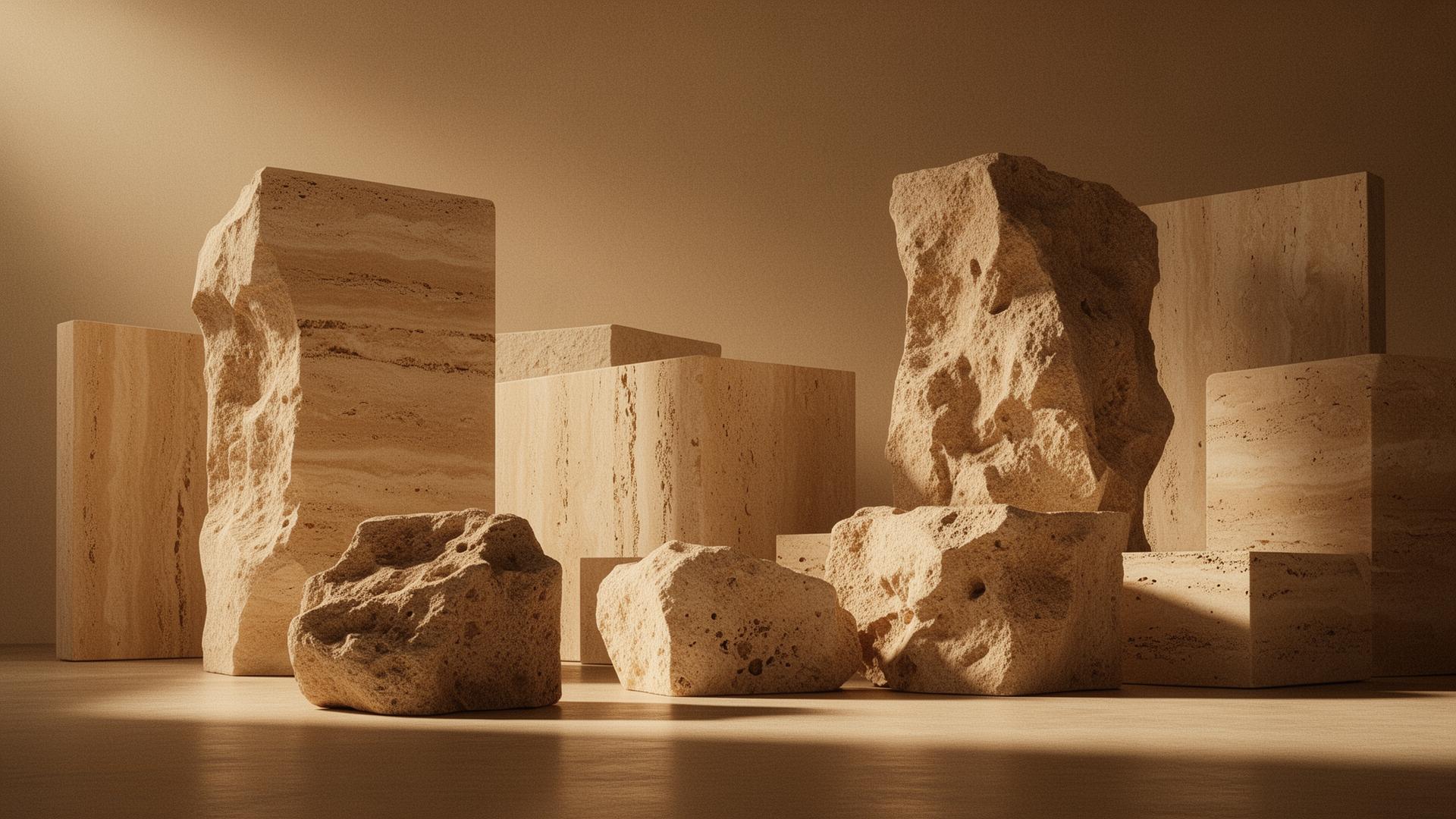 Warm stone textures in diffuse light