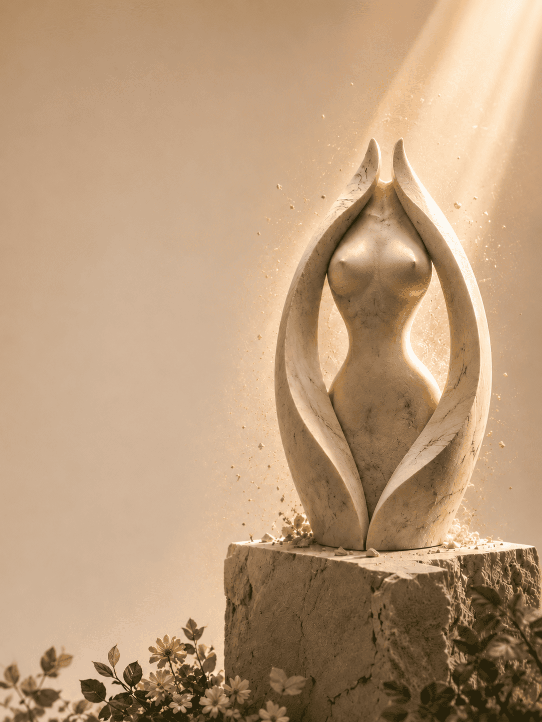 Warm stone textures in diffuse light